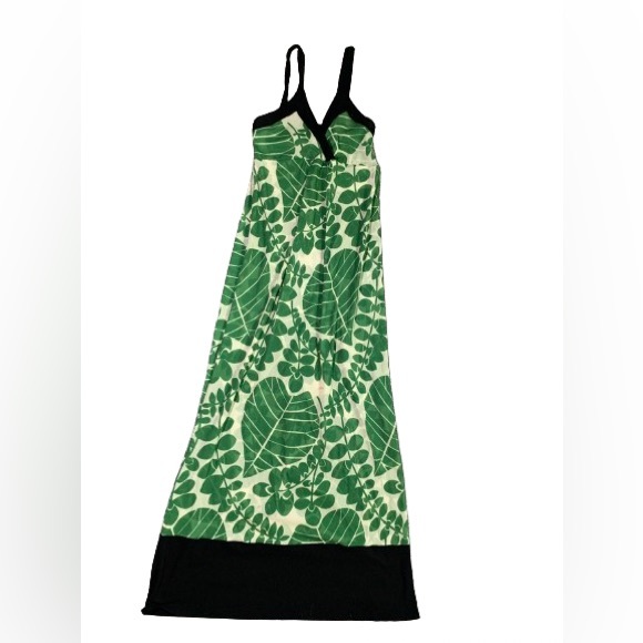 Dresses & Skirts - Micro Mesh Floral Dress Black Green Floral Size Small 100 % Nylon